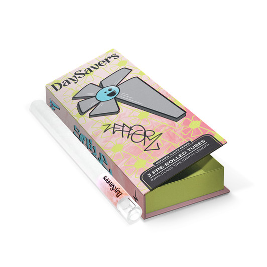 ZeFlorist Limited Edition - DaySavers 1 Gram King Size White Pre Rolled Tubes with Glass Filter Tips [Pack of 3 Tubes]