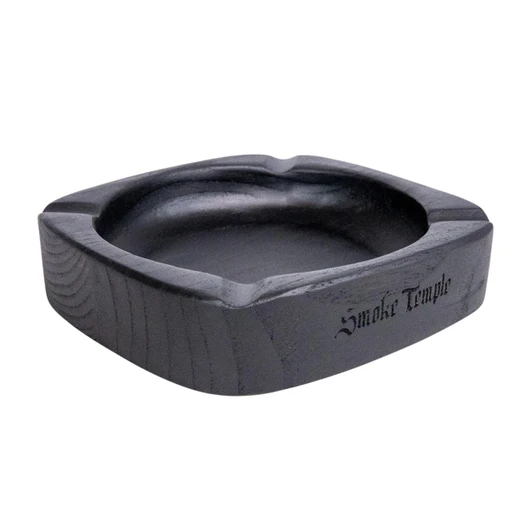  Smoke Temple Wood Ashtray - Black 
