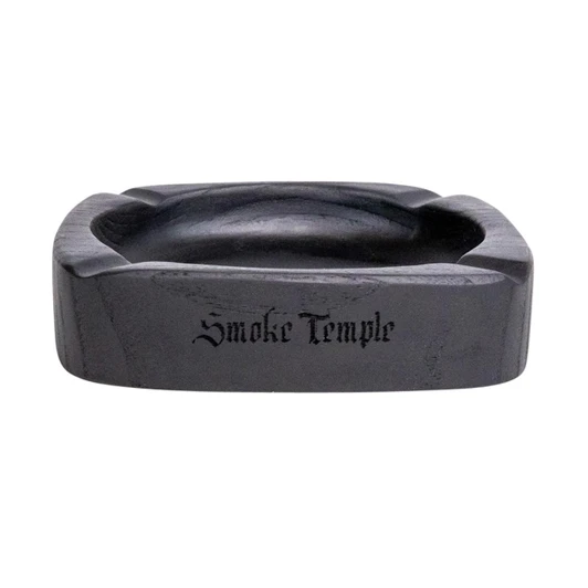  Smoke Temple Wood Ashtray - Black 