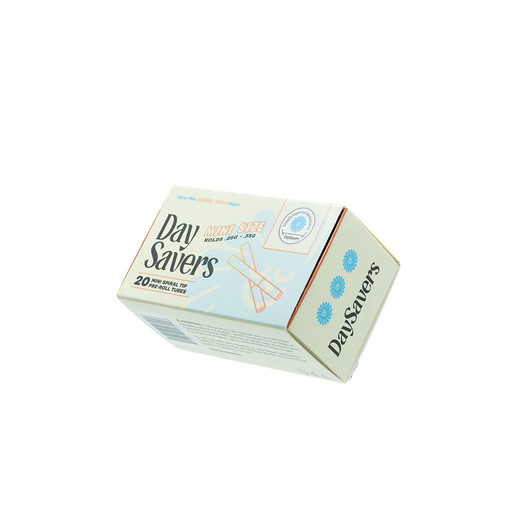 DaySavers Minis Refined White Artisan Pre Rolled Tubes - 20 Pack