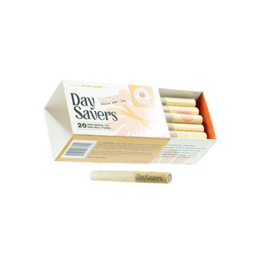 DaySavers Minis Natural Brown Artisan Pre Rolled Tubes - 20 Pack