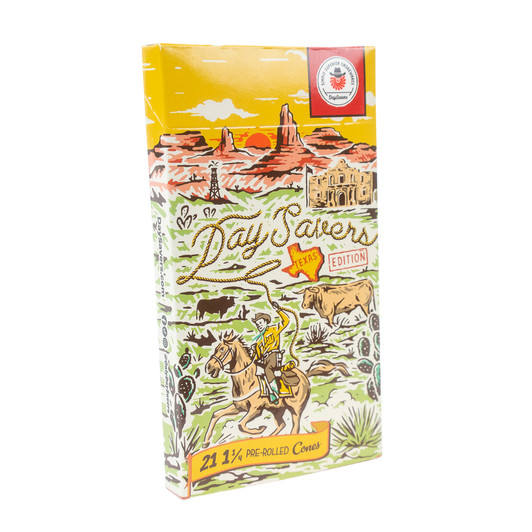 DaySavers 1 1/4 Half-Gram Texas Pre-Rolled Cones - Refined White [Pack of 21 Cones]