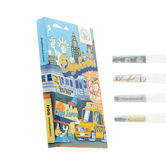DaySavers Display Box - DaySavers 1 1/4 Half-Gram New York Pre-Rolled Cones - Refined White [20 Packs, 21 Cones per Pack] 