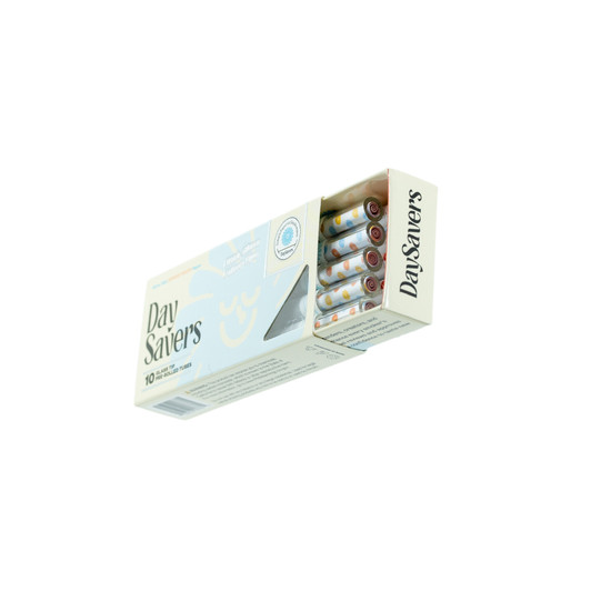 DaySavers 84mm/30mm Refined White Artisan Tubes with Glass Tips [10 Pack]