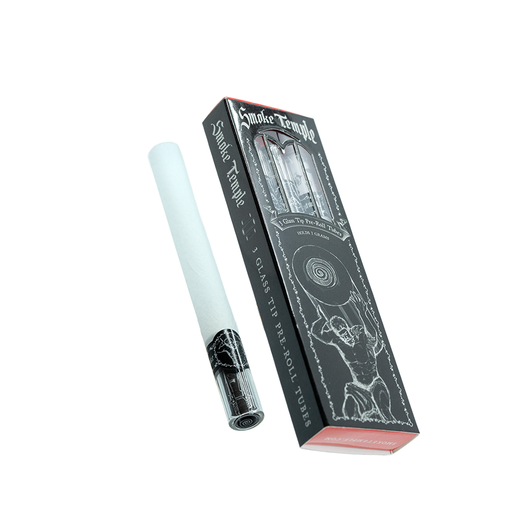 Display Box - Smoke Temple 2-Gram Pre-Rolled Tubes with Glass Tip and Spiral Insert [20 Packs per Case - 3 Tubes per Pack]