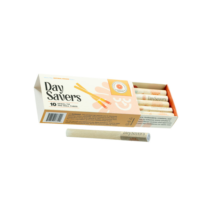 DaySavers Natural Brown Half Gram 1 1/4 Artisan Pre Rolled Tubes [10 Pack]