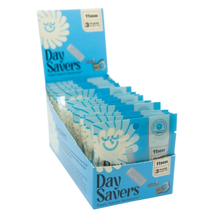  DaySavers Display Box - 11mm Glass Tip [3 per Pack - 20 Packs per Case] 