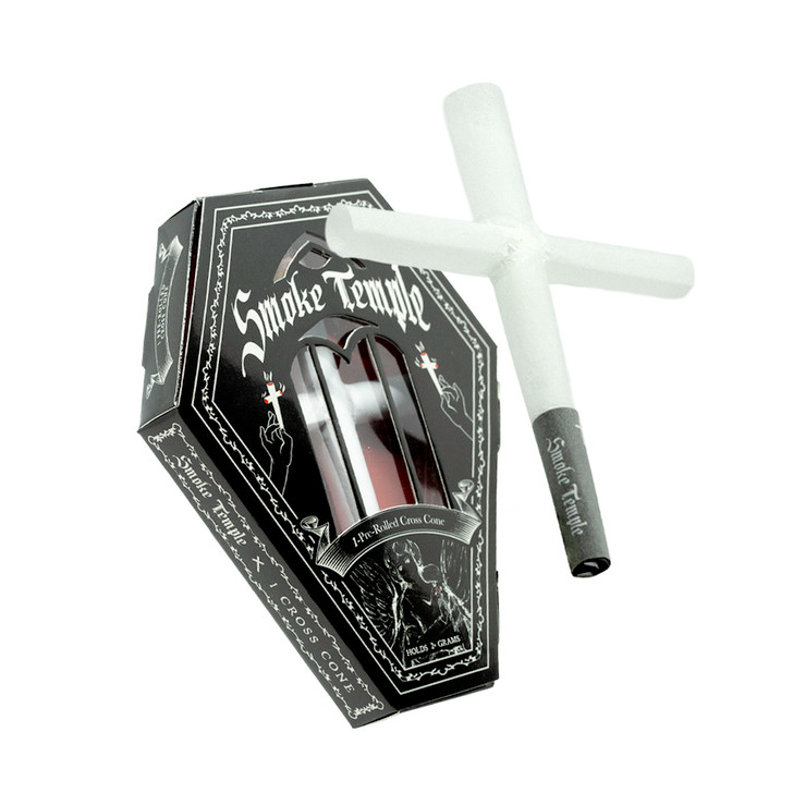 Smoke Temple 98mm Cross Cone - Coffin Box [1 Cross Cone per Pack]