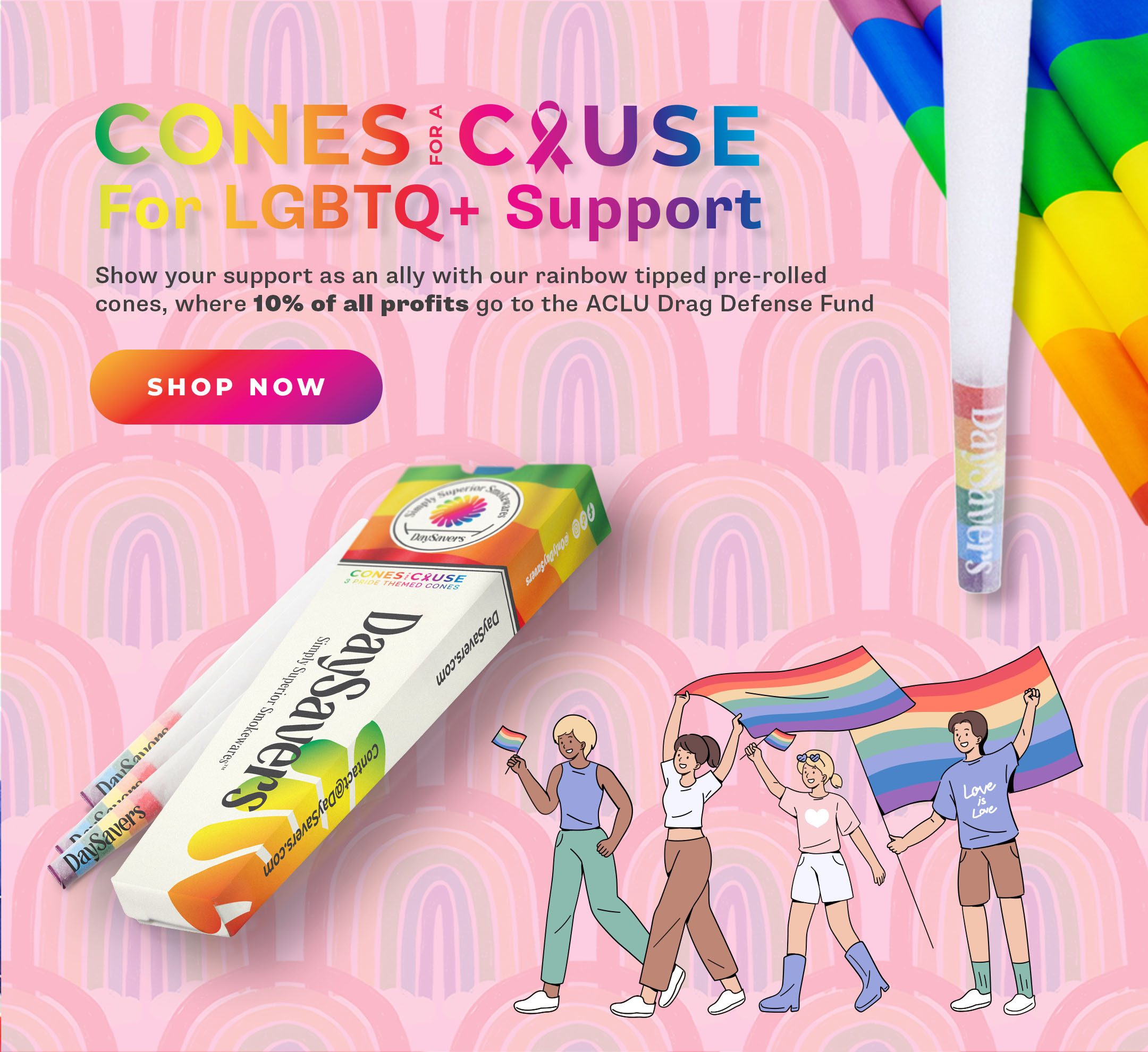 Cones for a Cause - Pride Pre-Rolled Cones Supporting LGBTQ+ Defense Fund