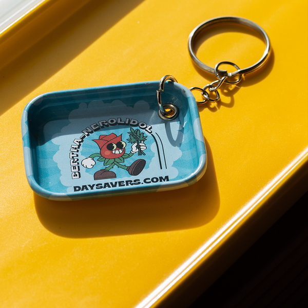 DaySavers Mini Rolling Tray Keychain - Nerolidol Terp - Bertha