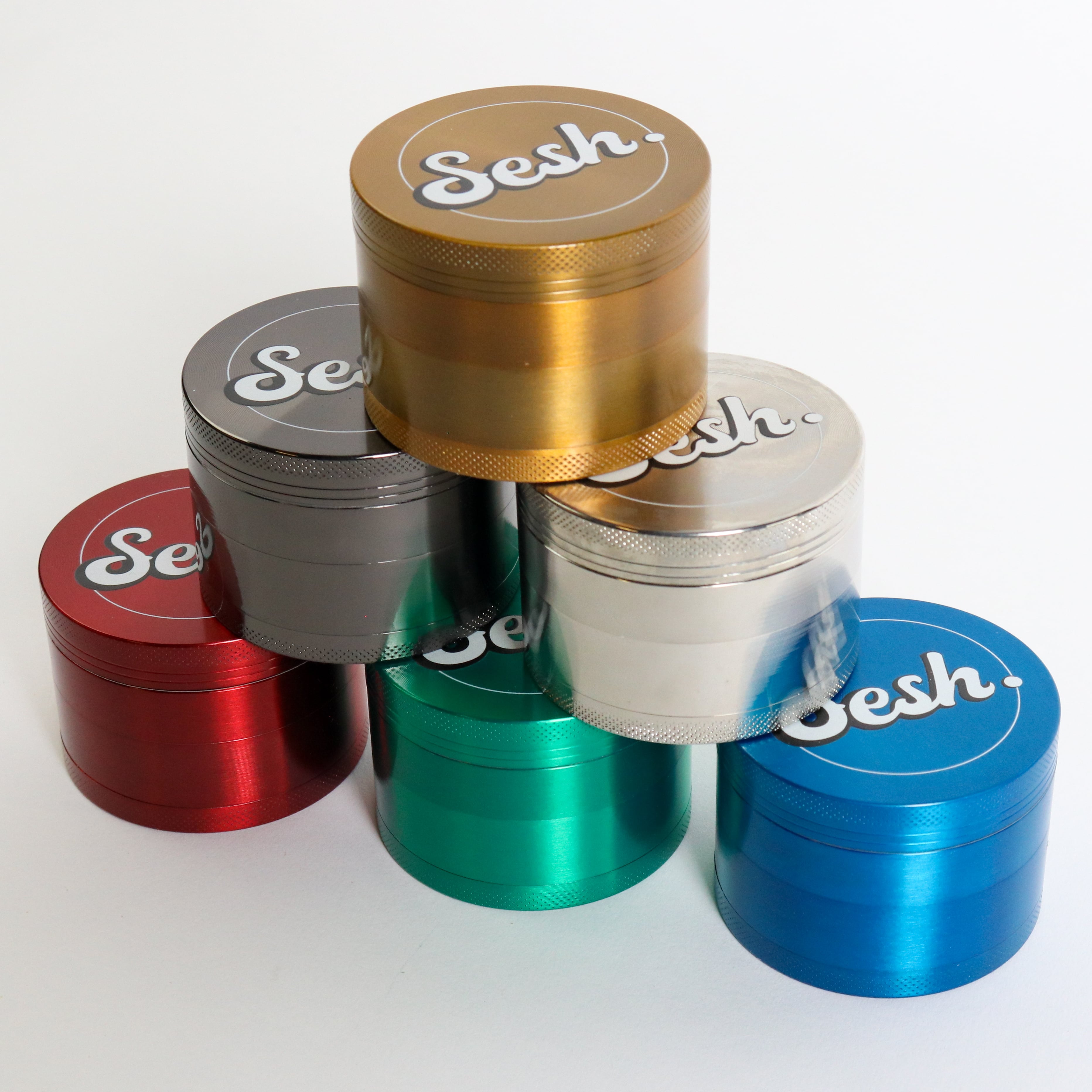 Sesh Portable Metal Grinder - Red