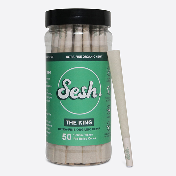 Sesh Organic Hemp Pre-rolled Cones - 109mm King Size