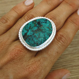 Chunky turquoise ring