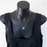 Clear blue necklace