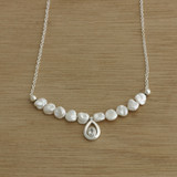 Diamond and pearl necklace