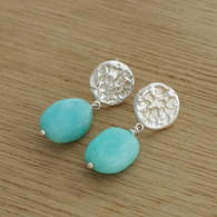 coral blue earrings