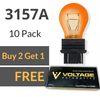 Voltage Automotive 3157A 3157NA 3157 Amber Automotive Brake Light Turn Signal Side Marker Light Bulb (Box of 10)