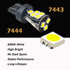 Voltage Automotive LED Mini Light Bulb Car Signal Bulb 7443 7444 T20 Brake Light Turn Signal Side Marker Tail Light Bulb 6000K Bright White