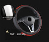 15 inch/38cm Car Steering Wheel Wear Resistant Leather Splicing Dynamic Fashion Four Seasons Universal D/C Round