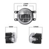 4in Round LED Fog Light 20W Bright White Angle Beam Driving Lamp 9V-32V DOT Compatible with Toyota Runx Lexus, Pack of 2