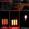 LED Tail Brake Stop Reverse Turn Signal Light Clear Lens Compatible with Jeep Wrangler JK, 1 Pair