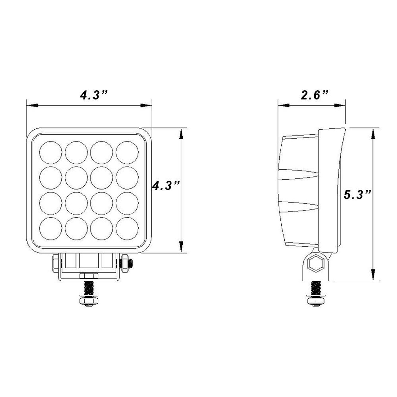 Shop 48W LED Flood Work Lights Online at Voltage Automotive For Your  Tractor