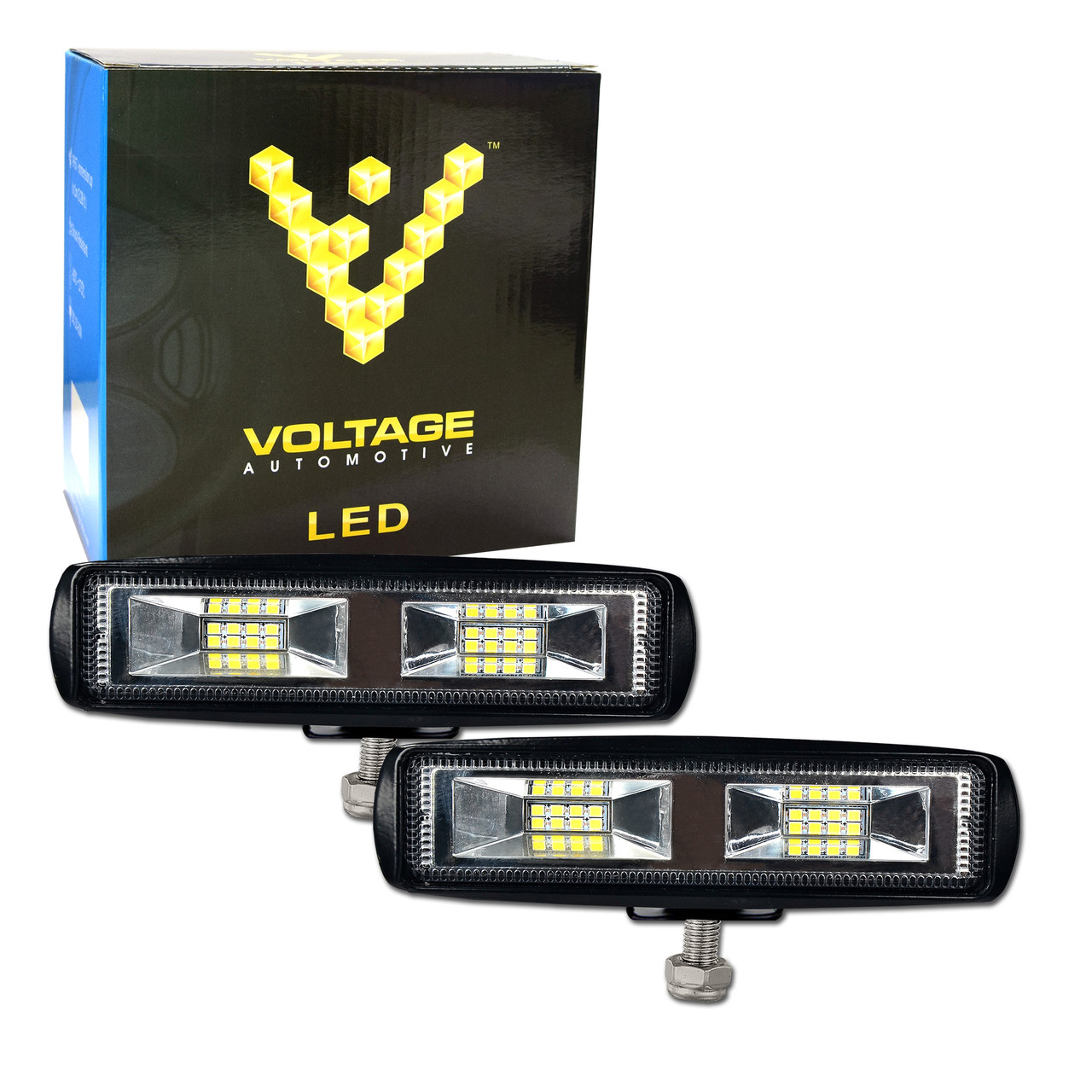 Voltage Automotive Off Road 6 Flood Light Bar (36W - Pack of 2