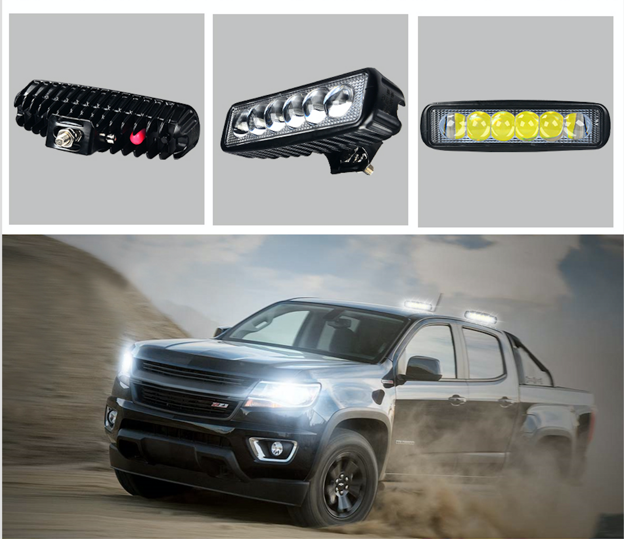 1pc LED Headlights 18W12V16LED Work Light Bar Flood Spot Lights Driving  Waterproof Lamp Offroad Car Truck
