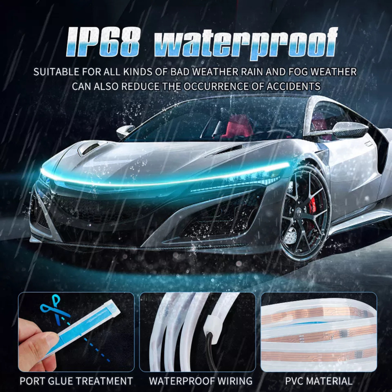 Waterproof Flexible Light Strip - IP68 - 12V Blue