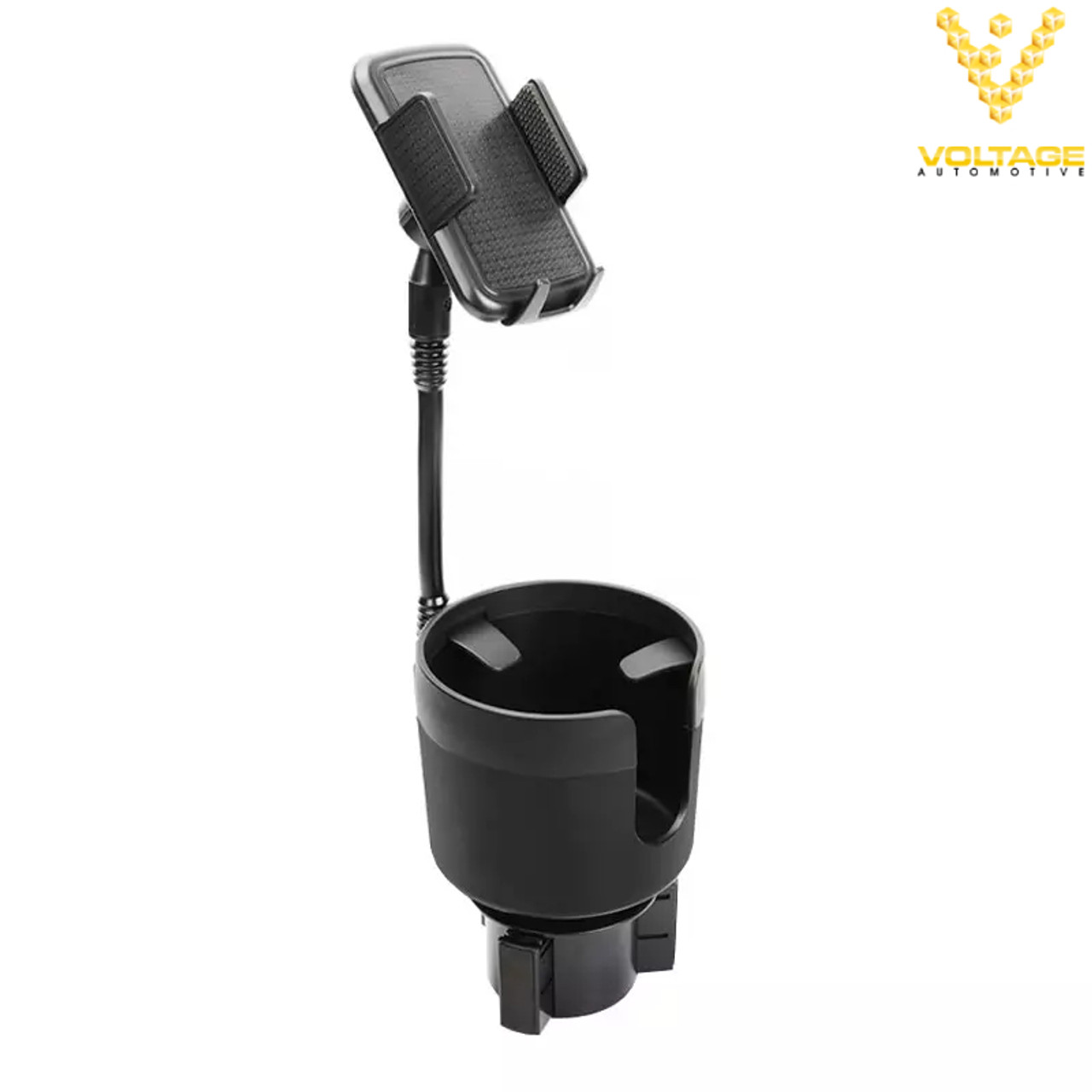 Vehicle Cup Holder With Phone Mount No Shaking 360 Degree Rotation