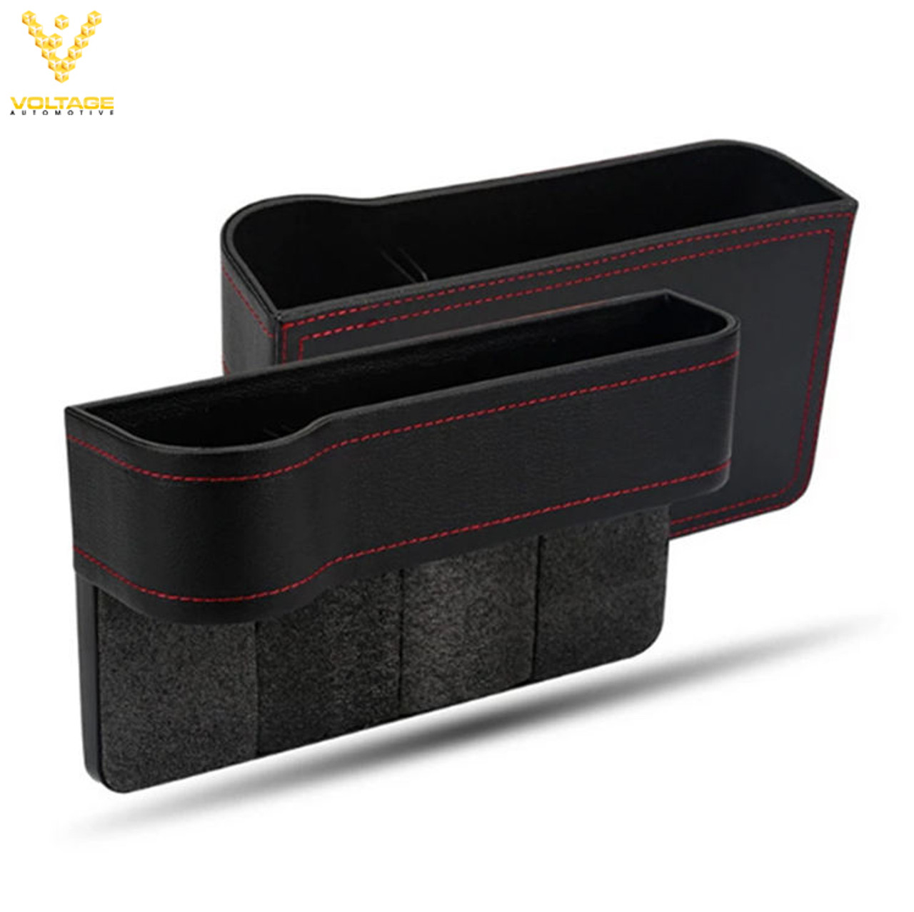 Car Crevice Organizers Storage Boxes PU Leather Car Seat Gap Filler  Organizer Multifunction Side Seat Filler with Cup Holder Bag