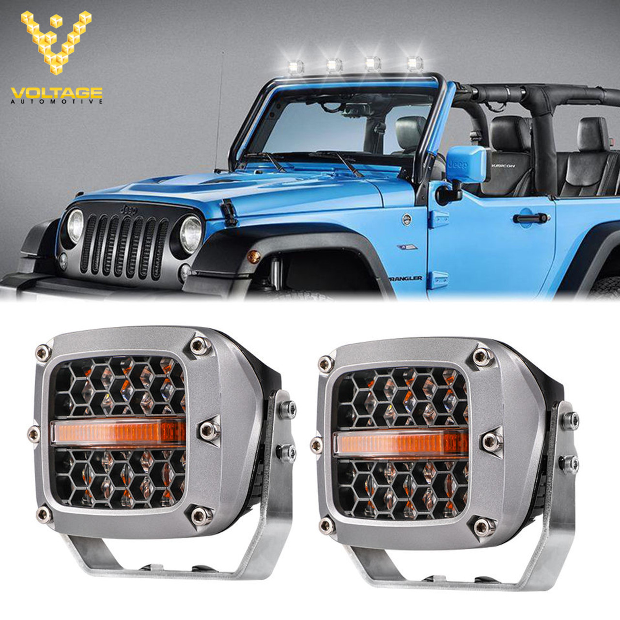 Voltage Automotive 60W High Power LED Driving Fog Light Square