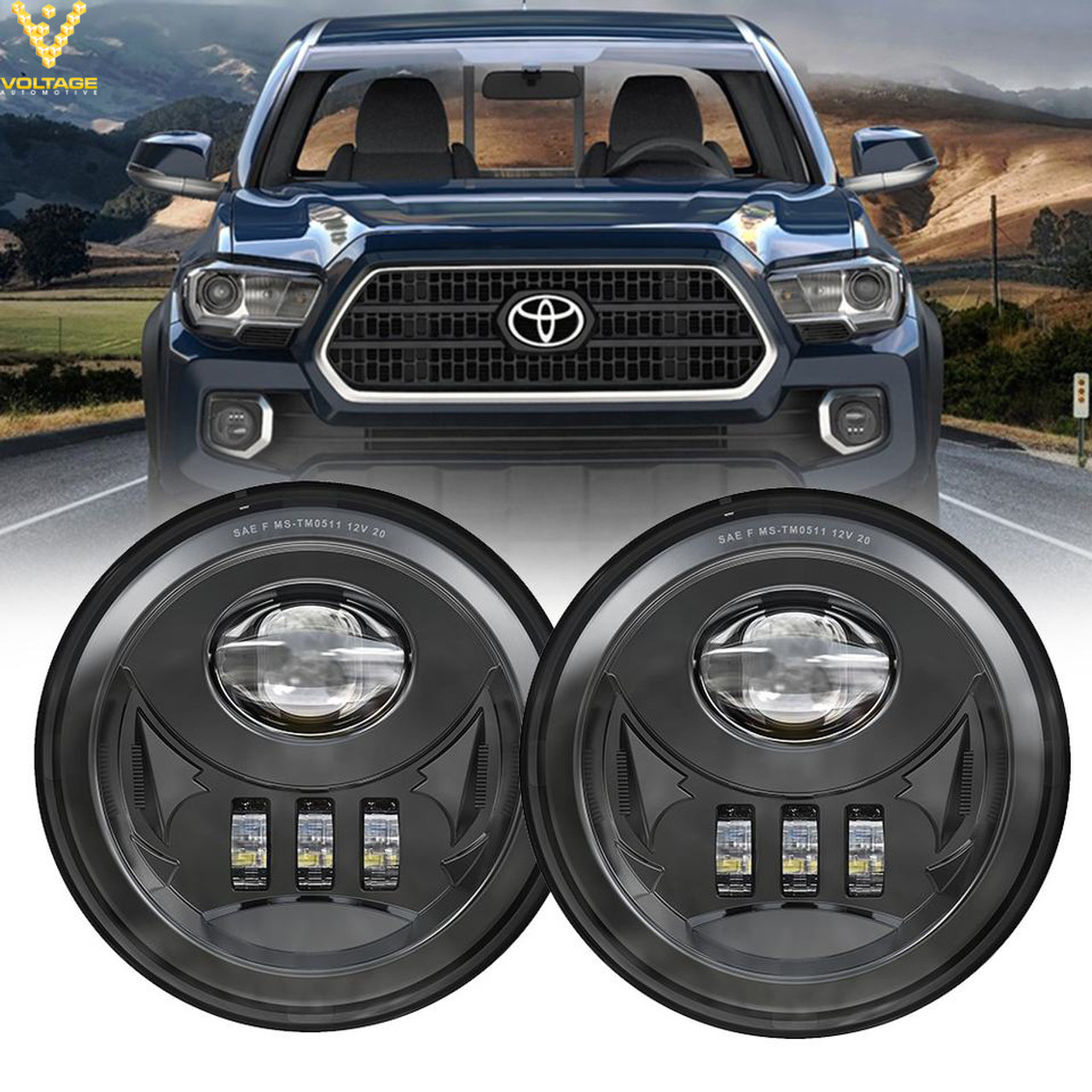 Bumper Smoke Fog Lights LED Lamp 12V 27W Waterproof Compatible with Toyota  Tacoma 1 Pair