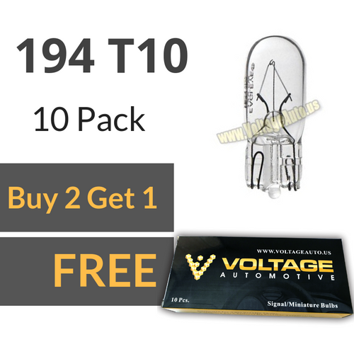 Voltage Automotive 194 T10 Miniature Car Bulb (Box of 10)