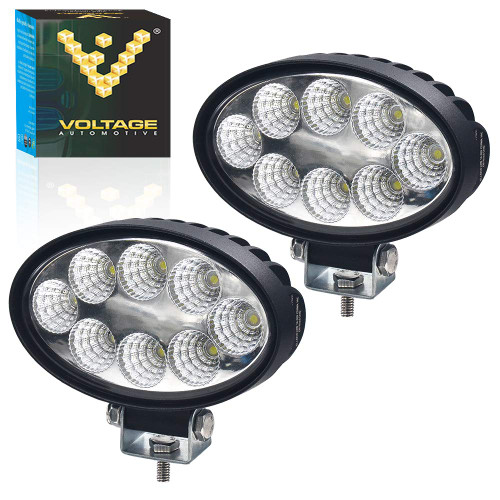 Voltage Automotive 24W Oval LED Flood Work Light (Pair)