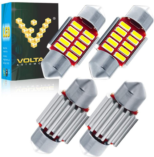 Voltage Automotive DE3175 3175 LED Automotive License Plate Dome Map Reading Light Bulb Canbus (4 Pack)