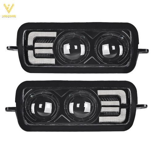 Voltage Automotive LED Fog Lamp Daytime Running Light DRL Turn Signal Auxiliary Light 9V-16V IP67 Waterproof Compatible with 4x4 Lada Urban Niva 1995-2019, Pack of 2