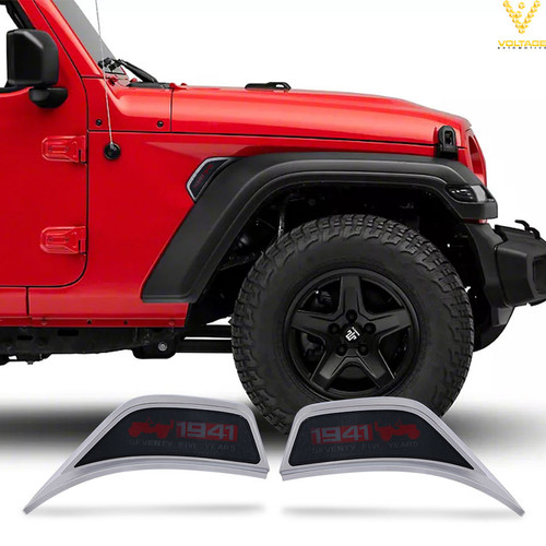 Voltage Automotive LED Front Fender Side Marker Light Turn Signal Lamp Compatible with Jeep Wrangler JL JLU Gladiator JT Truck, 1 Pair