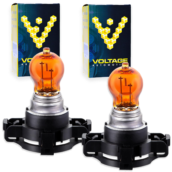 PY24W Halogen Amber Bulb for Signal Light Fog Light Standard Replace (Pair)