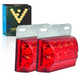 Voltage Automotive Ground-illuminating LED Tail Brake Light Side-marker Bed Light 3.4"