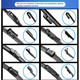 Car Accessories Universal U Type Front Wiper Blade High Class Natural Rubber Boneless Wiper(2 Pack)