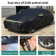 Universal Waterproof Car Cover Thickened 210D Oxford Cloth Aluminum Film Full Cover Car Cover Heat Insulation Sunscreen Rainproof Dustproof Sunshade