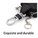 Double Zipper Unisex PU Leather Car Key Chain Multifunctional Car Key Box Key Chain Clip