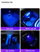 Car Interior LED Light Atmosphere Light Colorful Sensor Wiring-free Lamp Wireless Car Modification Decoration Touch Accessories