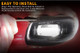 Car LED Fog Light Bumper Mounted 12V 6500K Natural White Compatible with Ford Mustang 1999-2004, 1 Pair