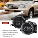 4in Fog Light 30W Super Bright Round LED Lamp 9V-32V Compatible with Toyota Runx Lexus, Pack of 2