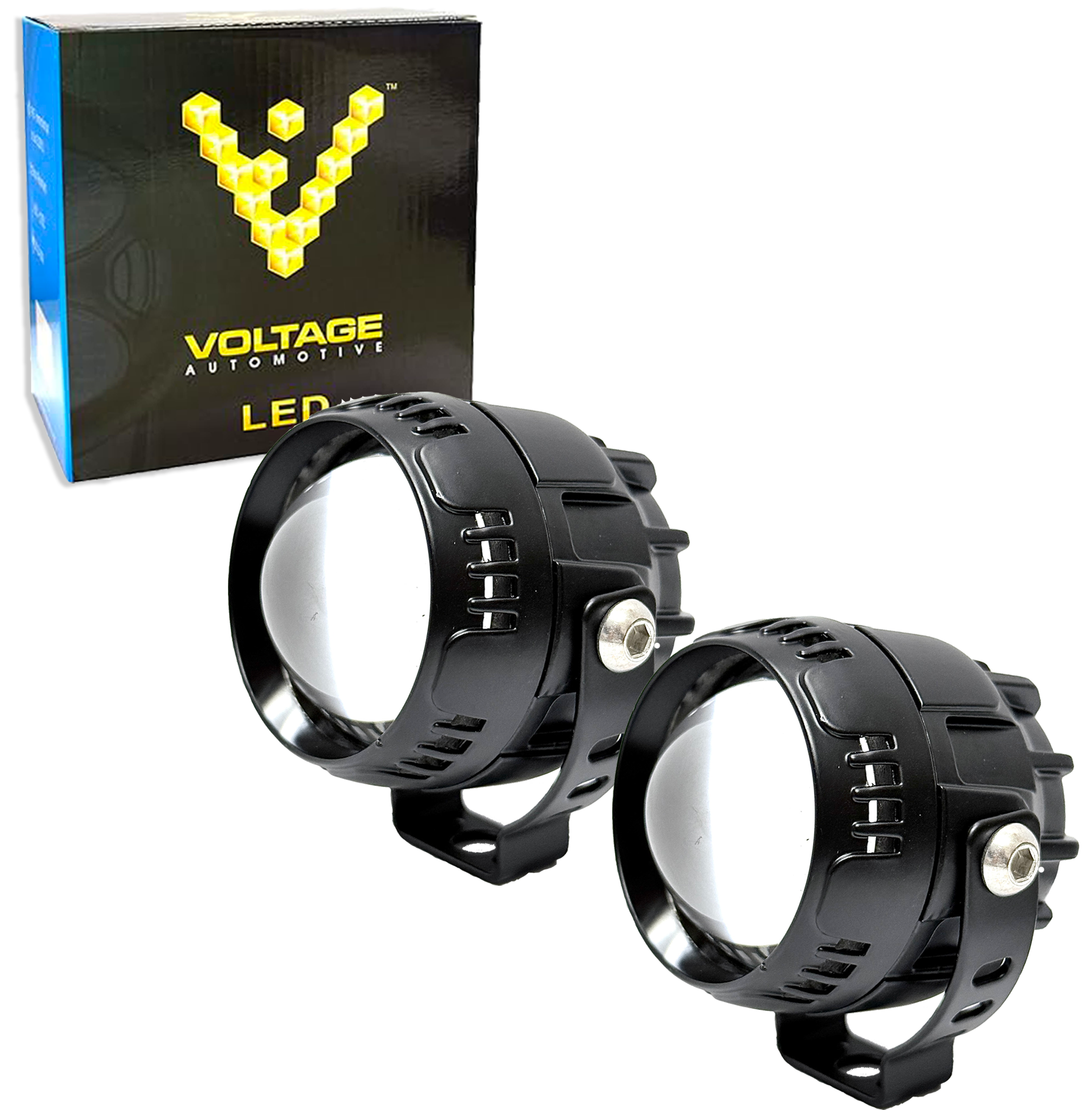 2Pcs) Super Focus LED Off-Road SpotLights 16W For Motorcycle