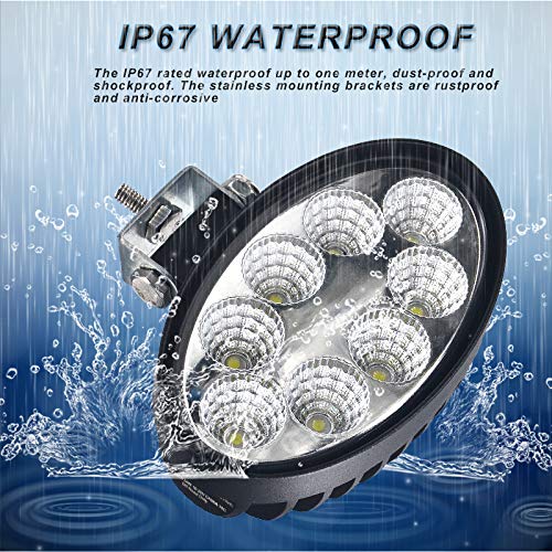 04KLL6010 Oval LED Flood Work Light Super Bright 6000K