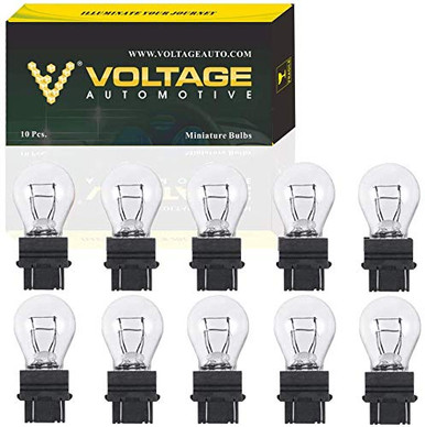 10-Pack 1141 Brake Light Bulbs - 12V21W, Flat Foot Single Filament, For Most Cars