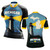 Michigan cycling jersey with lighthouse bike shirt in women's short sleeve for biking and road riding front and back view